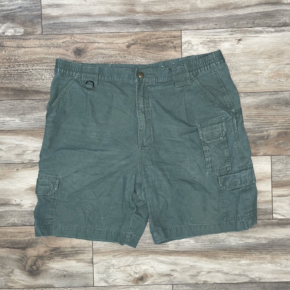 5.11 Tactical Series Cargo Shorts Mens 40 Green Flat Front Uniform Cotton Canvas